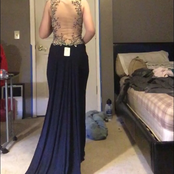 navy prom dress - Picture 3 of 5